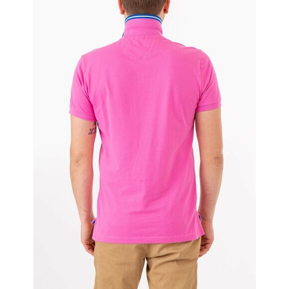 U.S. Polo Assn Interlock Polo Shirt Men Size L Pink Collared Short Sleeves Golf - Picture 3 of 3